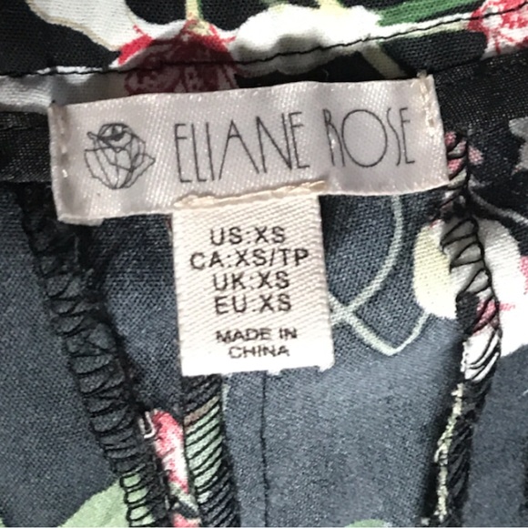 Ellane Rose Black Multicolour Floral Pants Size XS - Picture 13 of 16